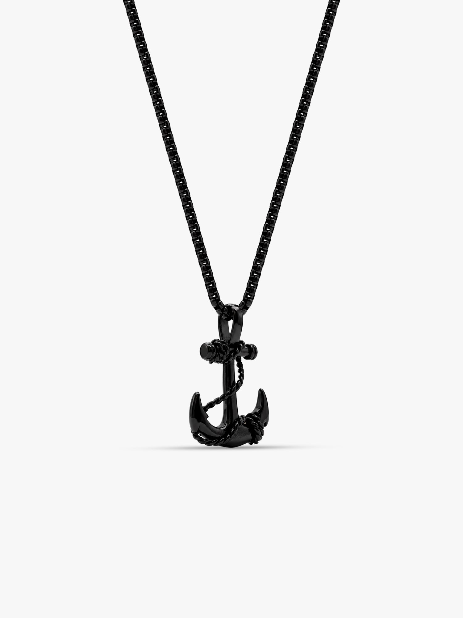 IXIA by GIVA Pass the Anchor Black Rhodium Pendant With Chain For Men