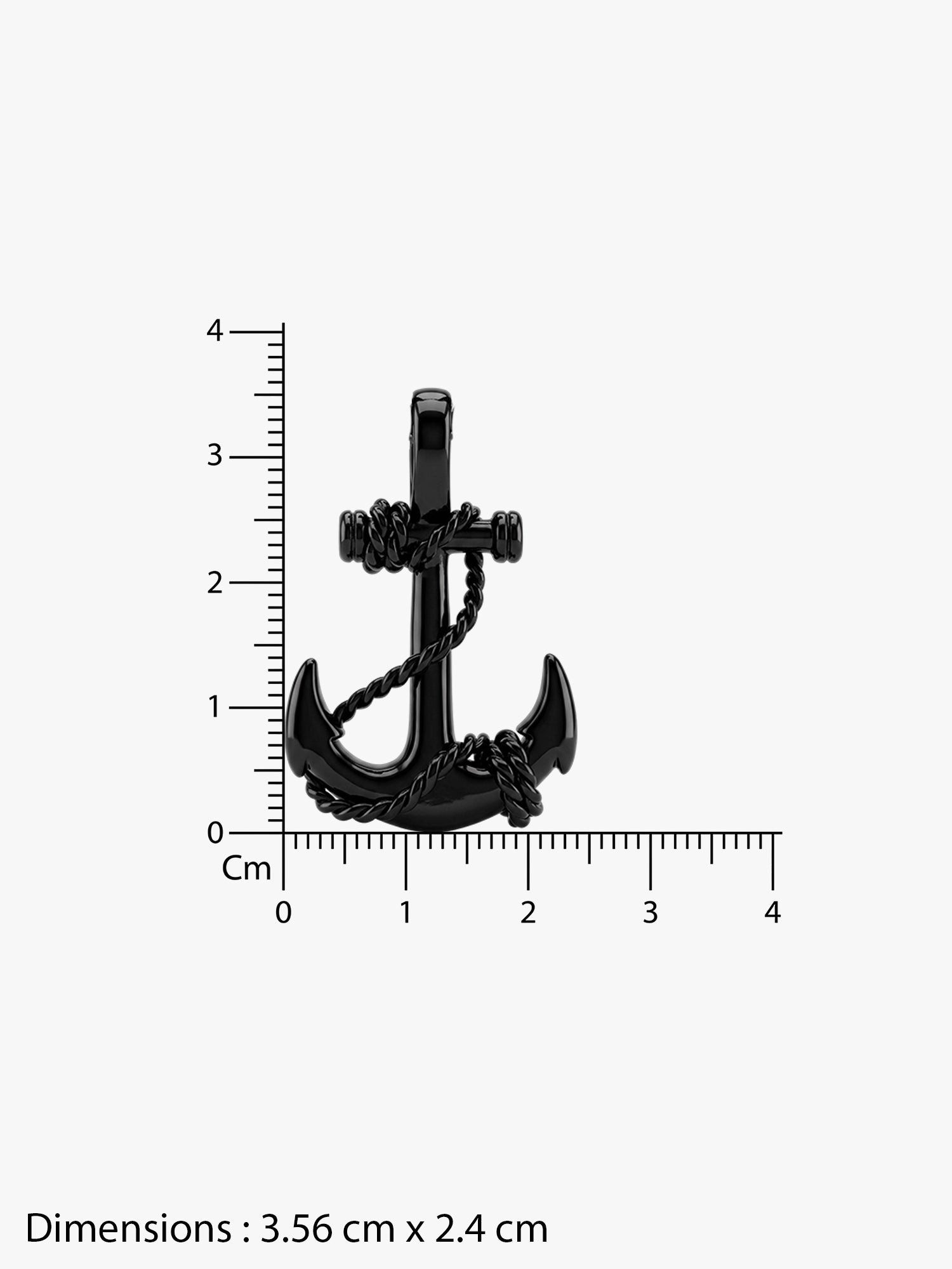 IXIA by GIVA Pass the Anchor Black Rhodium Pendant With Chain For Men