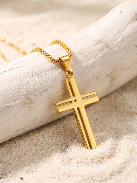 IXIA by GIVA Fresh Testament Gold Plated Pendant With Chain For Men