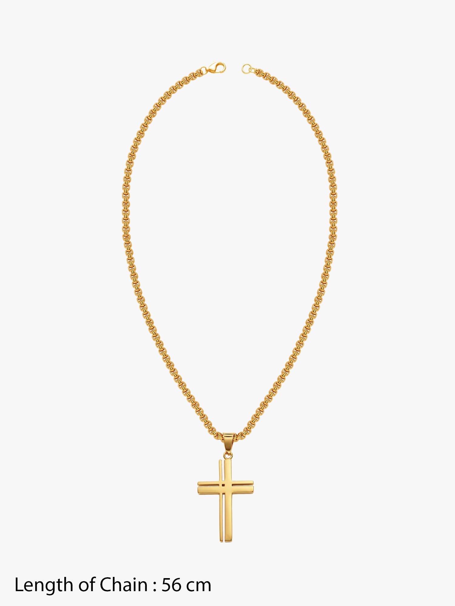 IXIA by GIVA Fresh Testament Gold Plated Pendant With Chain For Men
