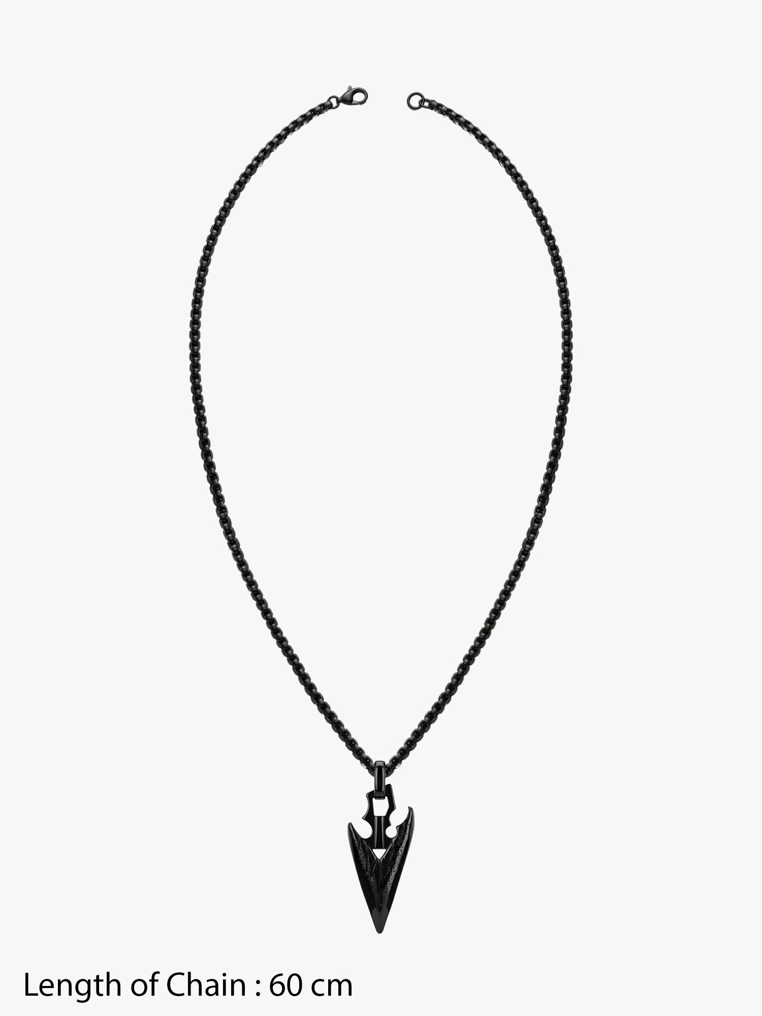 IXIA by GIVA Gothic Gardener Black Rhodium Pendant With Chain For Men