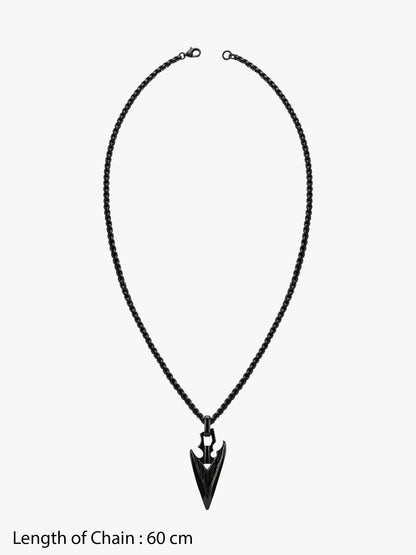 IXIA by GIVA Gothic Gardener Black Rhodium Pendant With Chain For Men