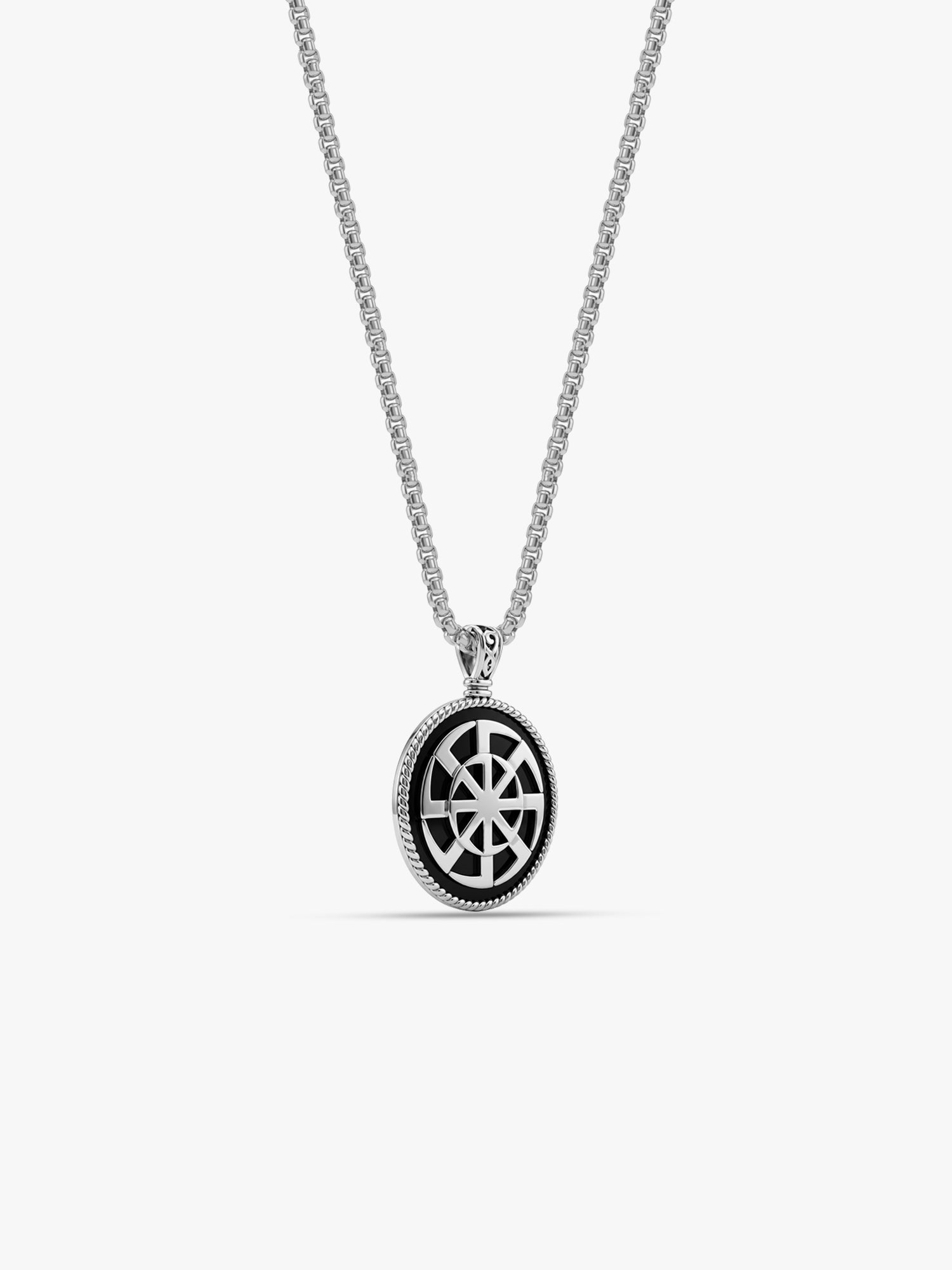 IXIA by GIVA  Alchemical Romance Rhodium Plated Pendant With Chain For Men