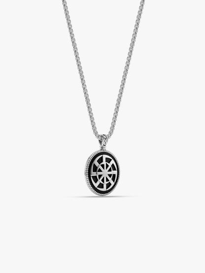 IXIA by GIVA  Alchemical Romance Rhodium Plated Pendant With Chain For Men
