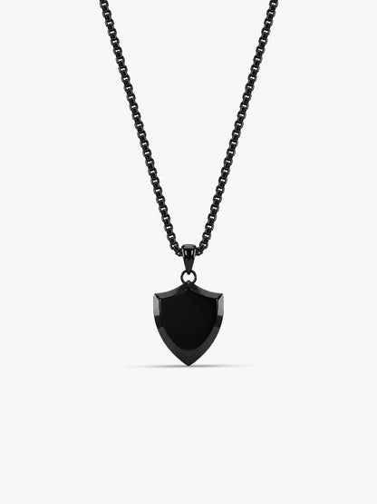 IXIA by GIVA Plot Armour Black Rhodium Pendant With Chain For Men