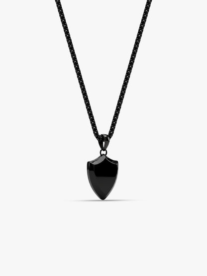 IXIA by GIVA Plot Armour Black Rhodium Pendant With Chain For Men