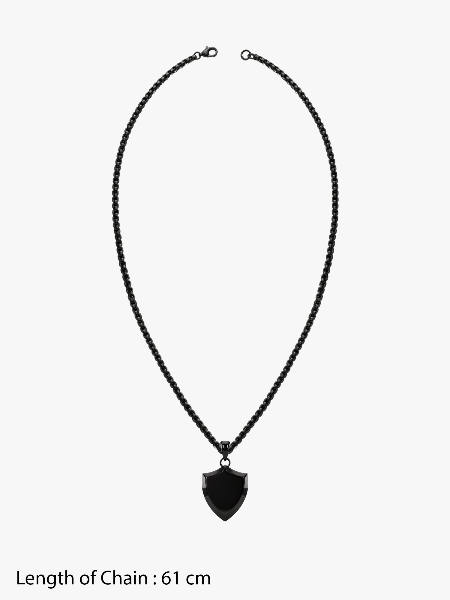 IXIA by GIVA Plot Armour Black Rhodium Pendant With Chain For Men