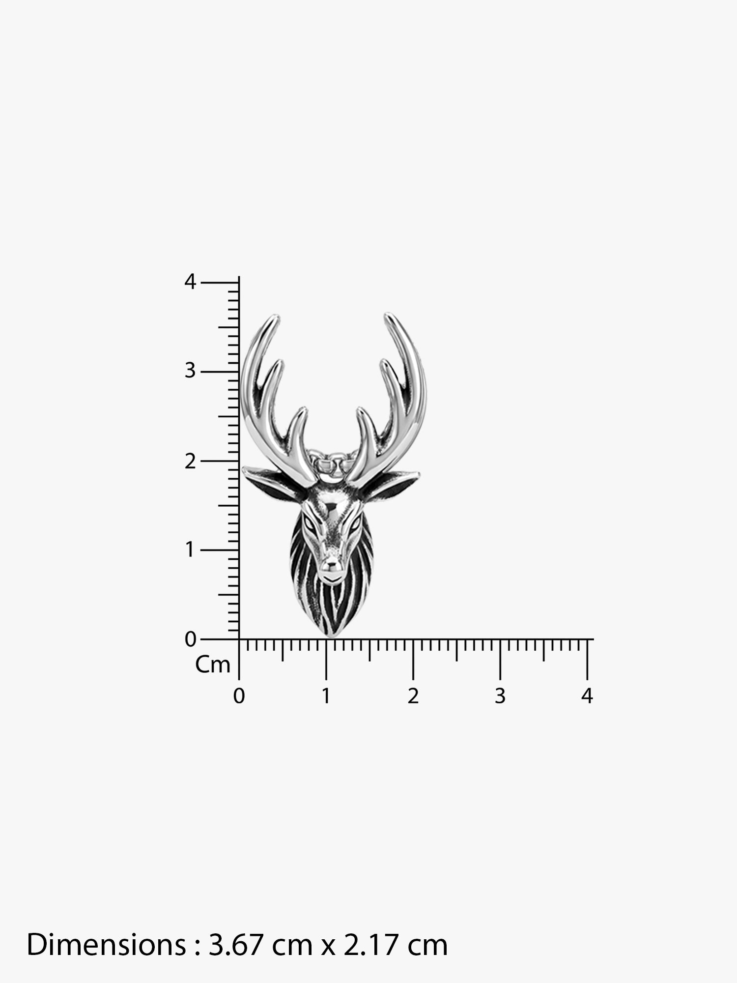 IXIA by GIVA Wild Thing Matte Rhodium Pendant With Chain For Men