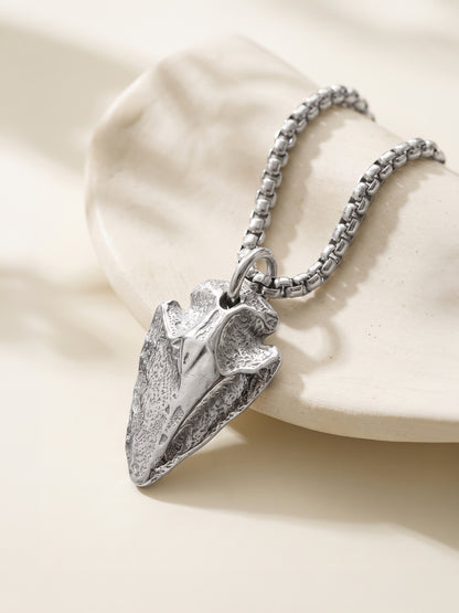IXIA by GIVA Spear it Rhodium Plated Pendant With Chain For Men