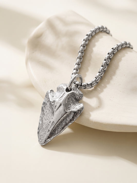 IXIA by GIVA Spear it Rhodium Plated Pendant With Chain For Men