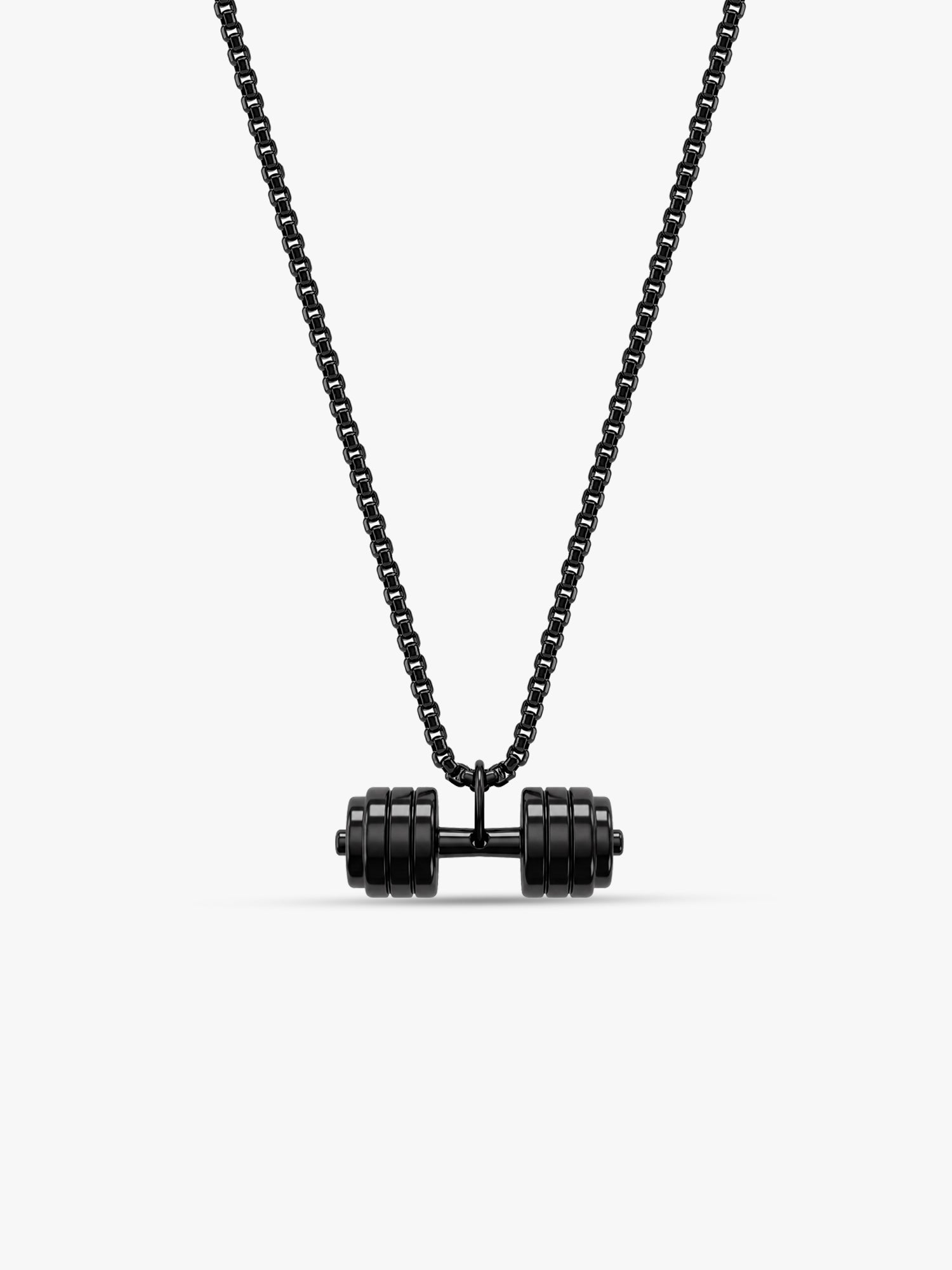IXIA by GIVA Gym Bro Black Rhodium Pendant With Chain For Men