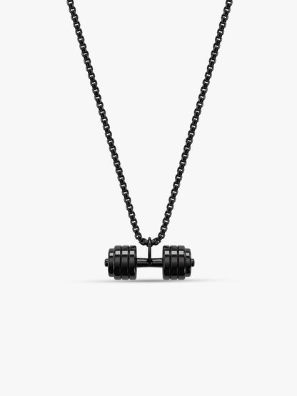 IXIA by GIVA Gym Bro Black Rhodium Pendant With Chain For Men