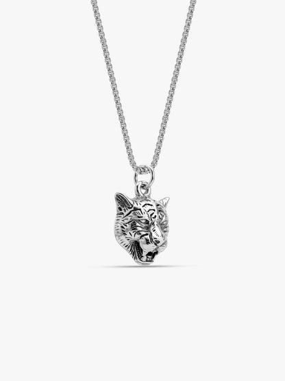 IXIA by GIVA Wild One Rhodium Pendant With Chain For Men
