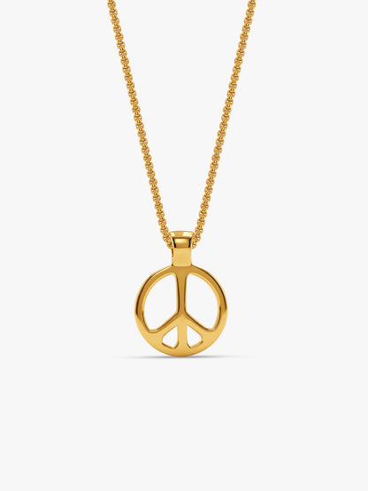 IXIA by GIVA Peace Please Gold Plated Pendant With Chain For Men
