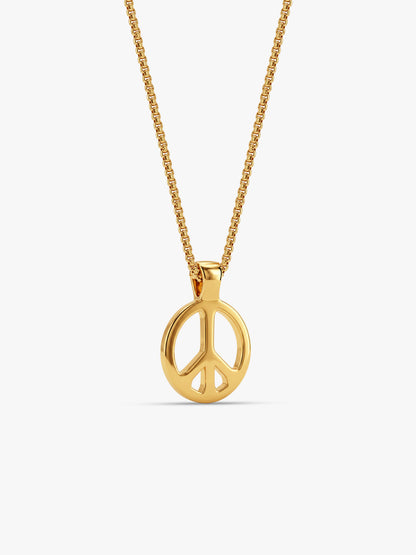 IXIA by GIVA Peace Please Gold Plated Pendant With Chain For Men