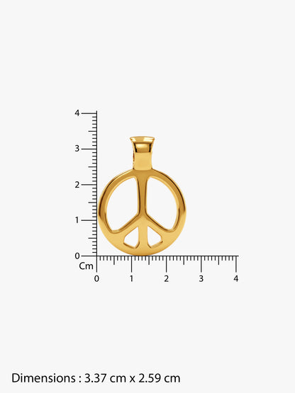 IXIA by GIVA Peace Please Gold Plated Pendant With Chain For Men