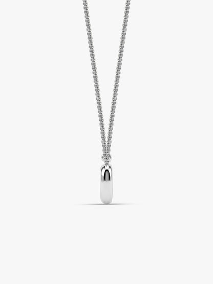 IXIA by GIVA Blackout  Rhodium Plated Pendant With Chain For Men