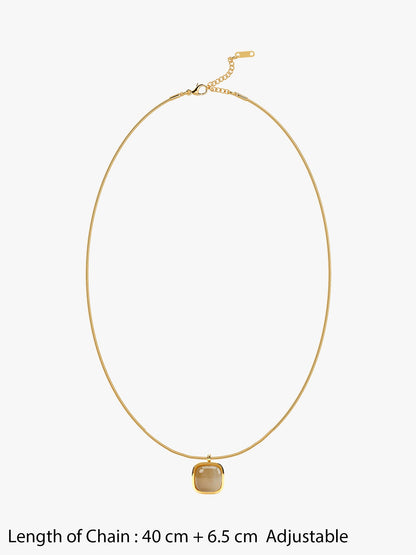 Soft Glow Gold Plated Basic Necklace