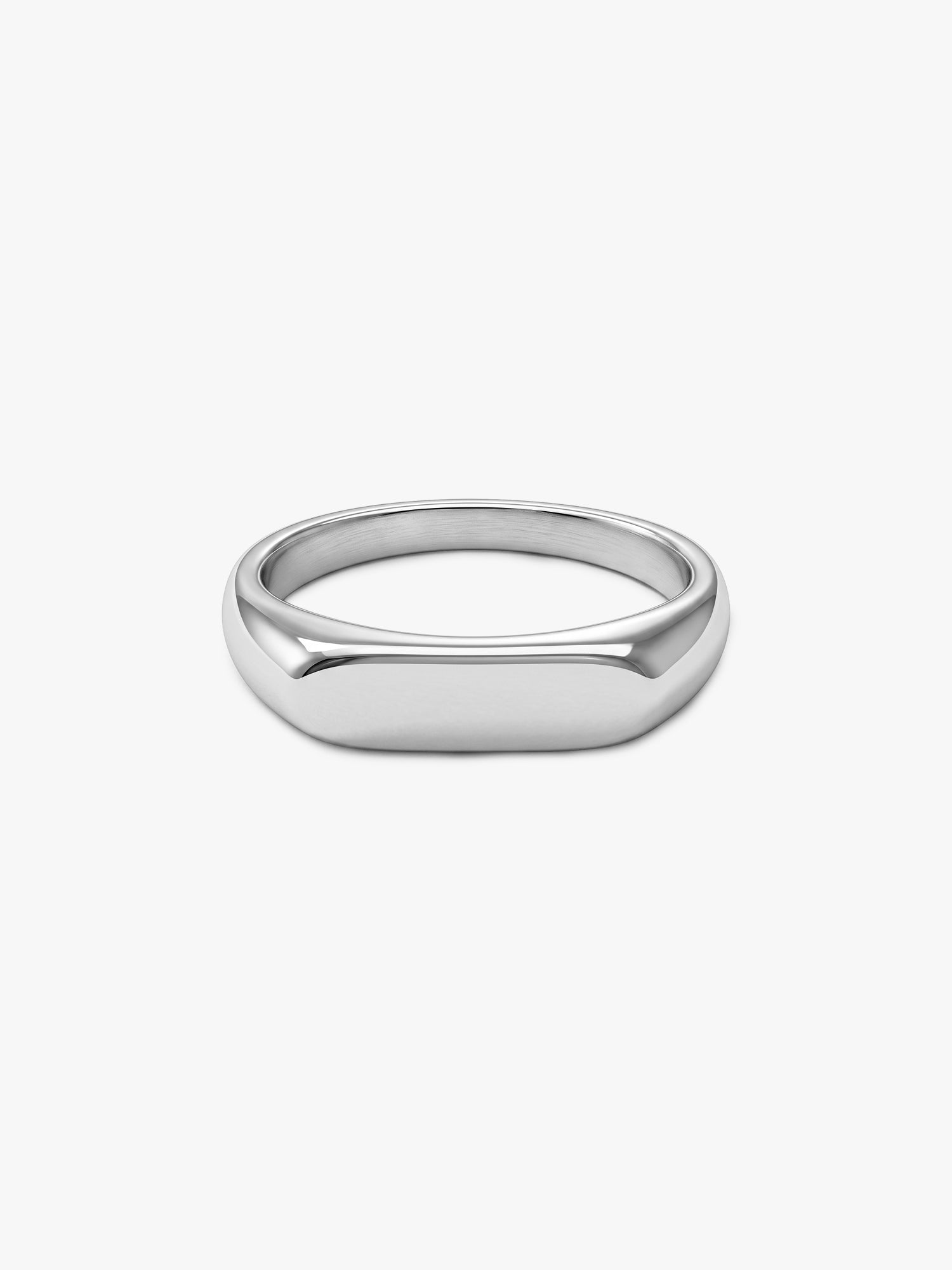 IXIA by GIVA Straight Up Rhodium Plated Ring For Men (Size 19)