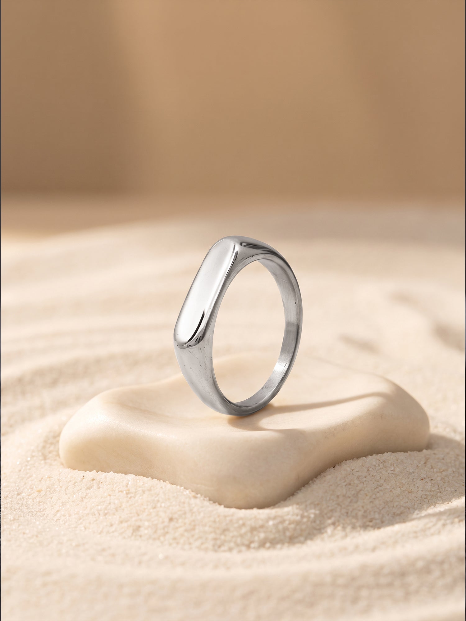 IXIA by GIVA Straight Up Rhodium Plated Ring For Men (Size 19)