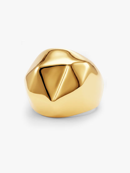 IXIA by GIVA Real Flex Gold Plated Ring For Men (Size 19)