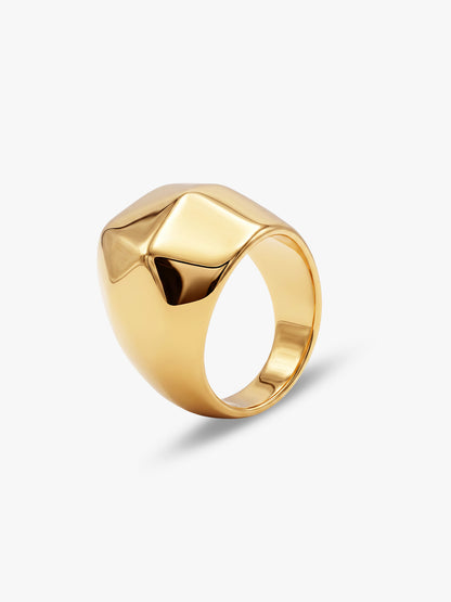 IXIA by GIVA Real Flex Gold Plated Ring For Men (Size 19)