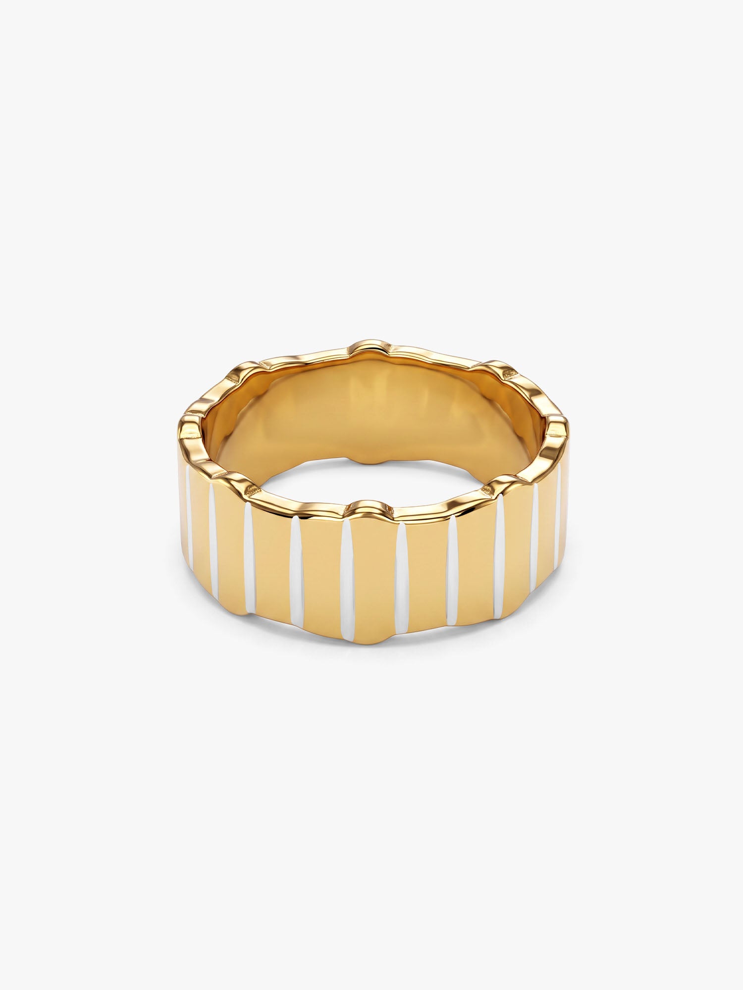 IXIA by GIVA Radio Static Gold Plated Ring For Men (Size 20)
