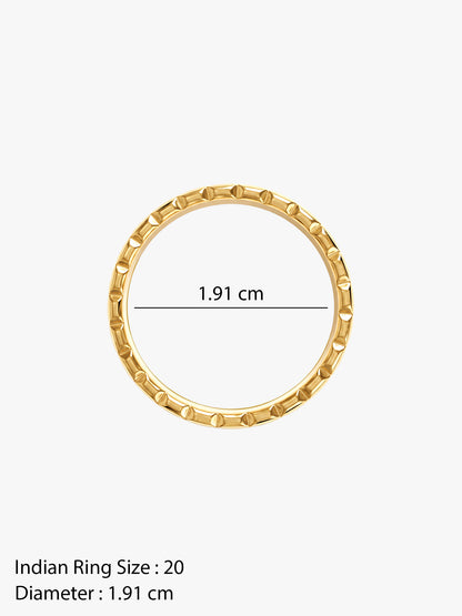 IXIA by GIVA Radio Static Gold Plated Ring For Men (Size 20)