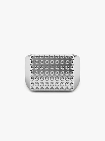 IXIA by GIVA Godfather Rhodium Plated Ring For Men (Size 21)