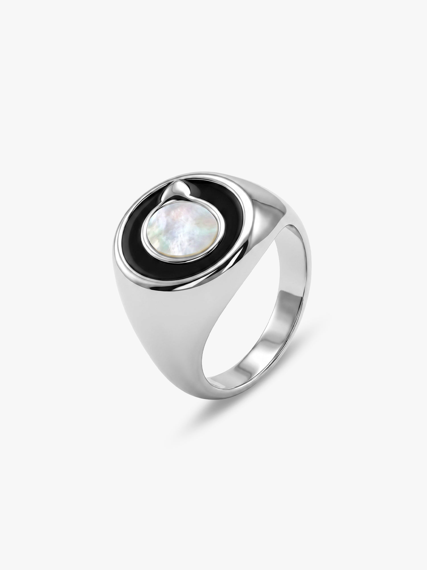 IXIA by GIVA Code of Silence Rhodium Plated Ring For Men (Size 20)