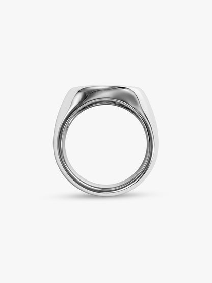 IXIA by GIVA Code of Silence Rhodium Plated Ring For Men (Size 20)