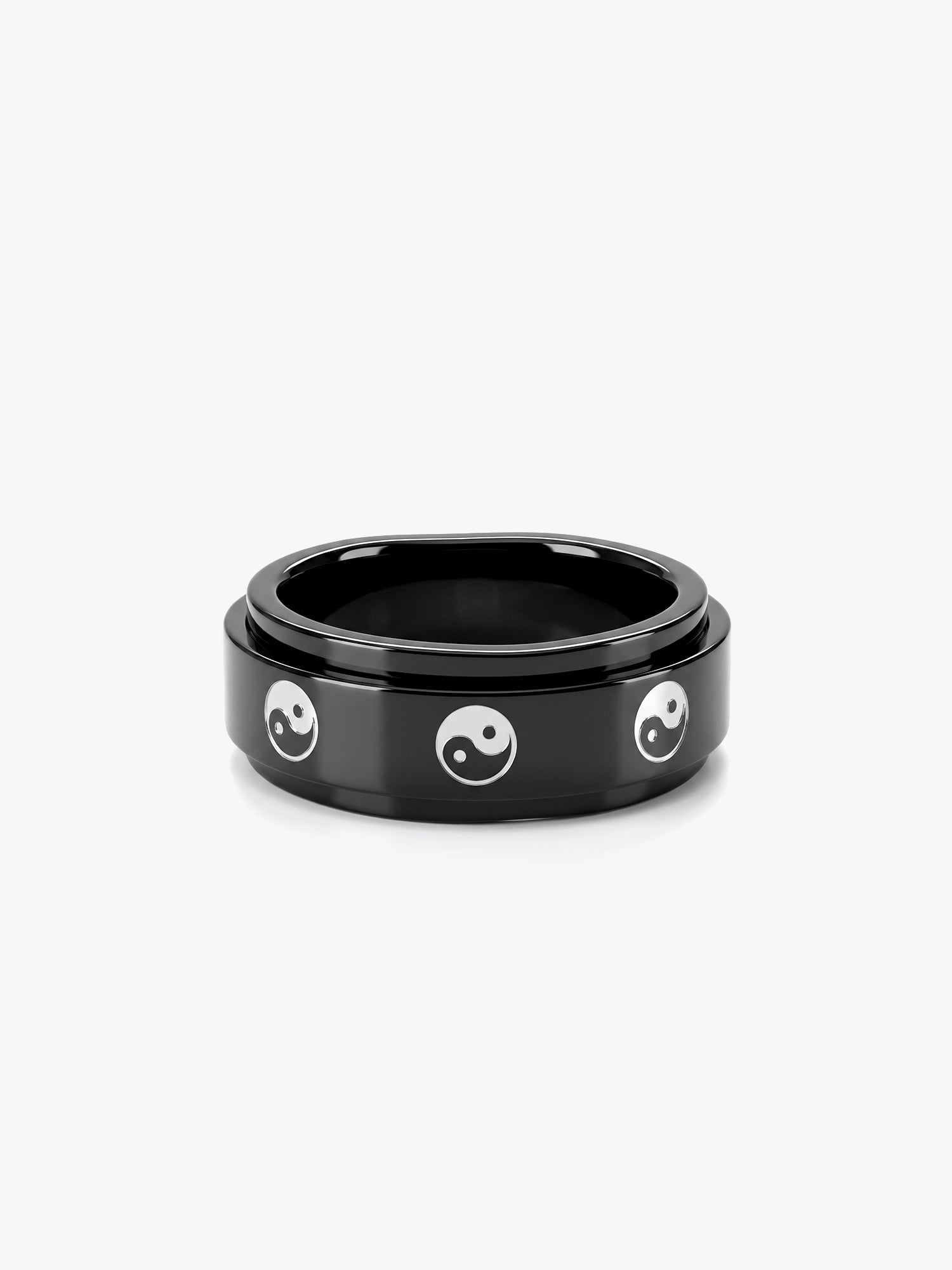IXIA by GIVA Emotionally Regulated Black Rhodium Ring For Men (Size 20)