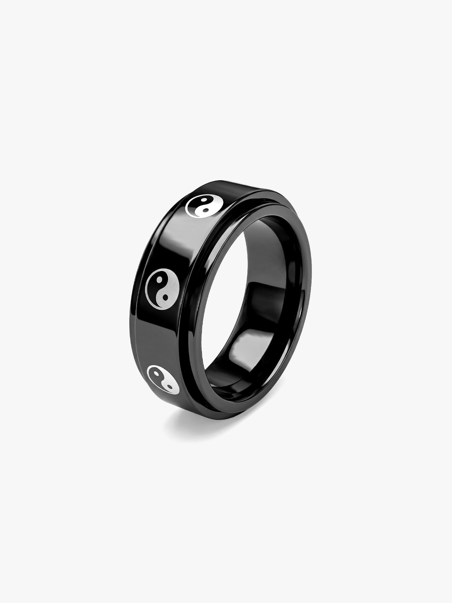 IXIA by GIVA Emotionally Regulated Black Rhodium Ring For Men (Size 20)