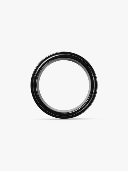 IXIA by GIVA Emotionally Regulated Black Rhodium Ring For Men (Size 20)