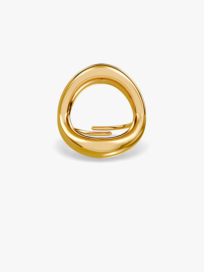 Hollow Halo Gold Plated Ring (Size 13)