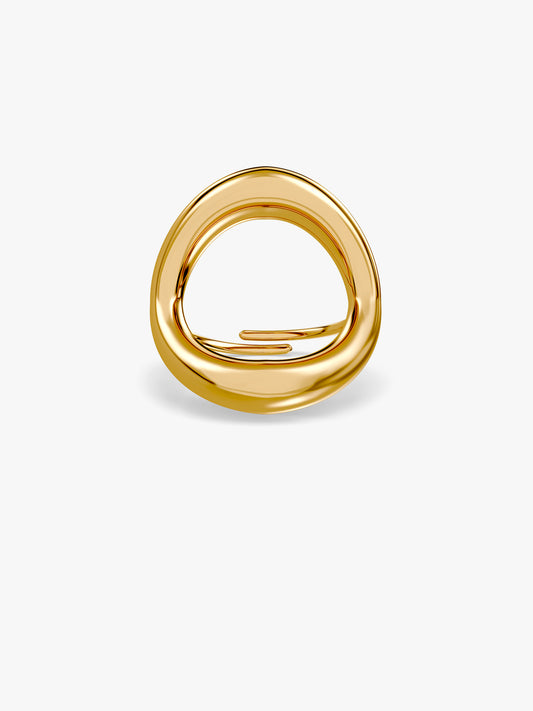 Hollow Halo Gold Plated Ring (Size 13)