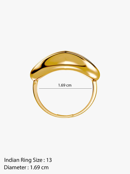 OnnMe by GIVA Hollow Halo Gold Plated Ring (Size 13)
