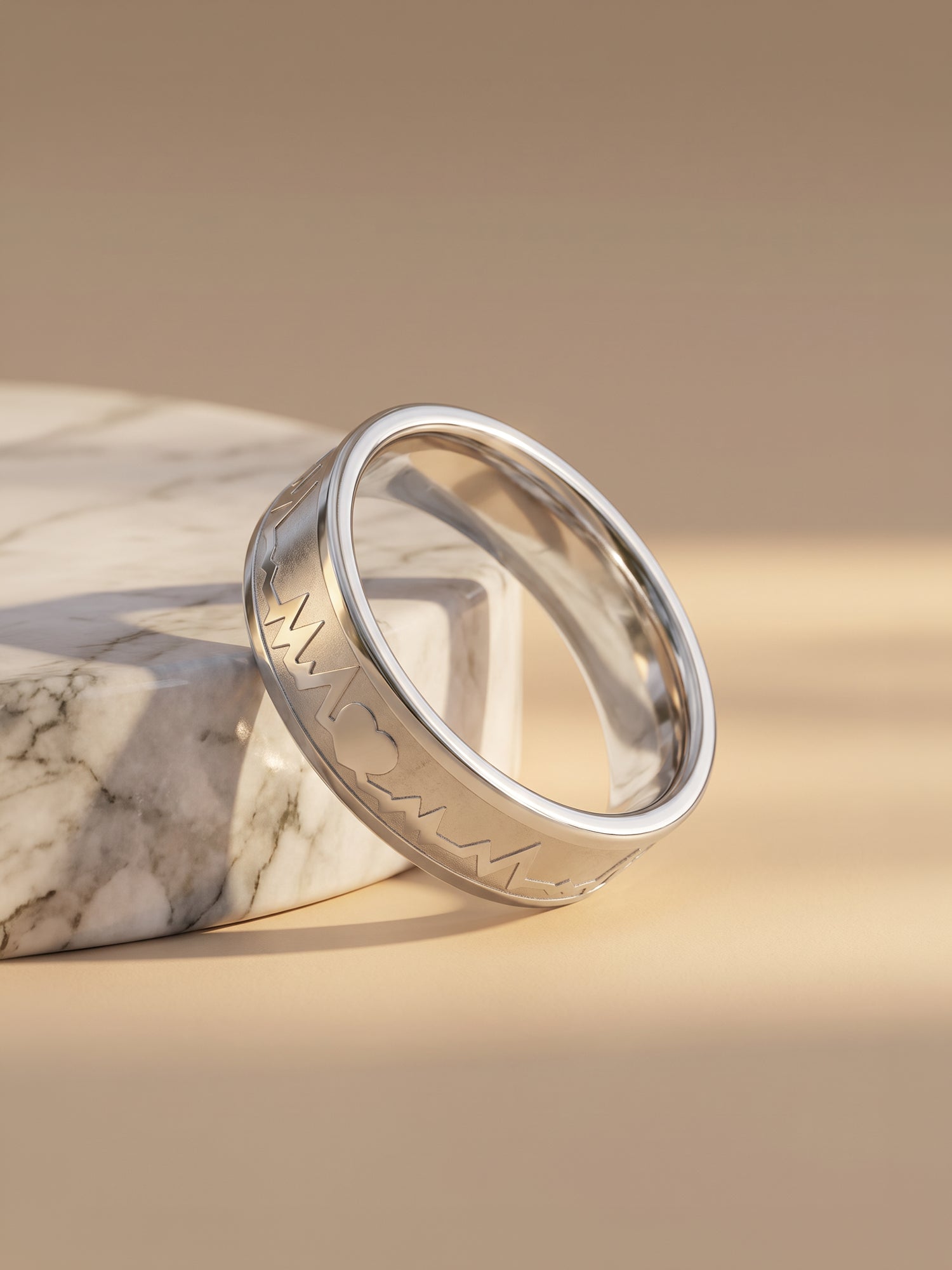 IXIA by Giva Ride or Die Rhodium Plated Ring for Men (Size 21)