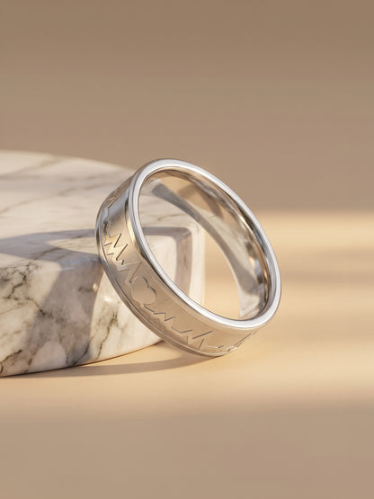 IXIA by Giva Ride or Die Rhodium Plated Ring for Men (Size 21)