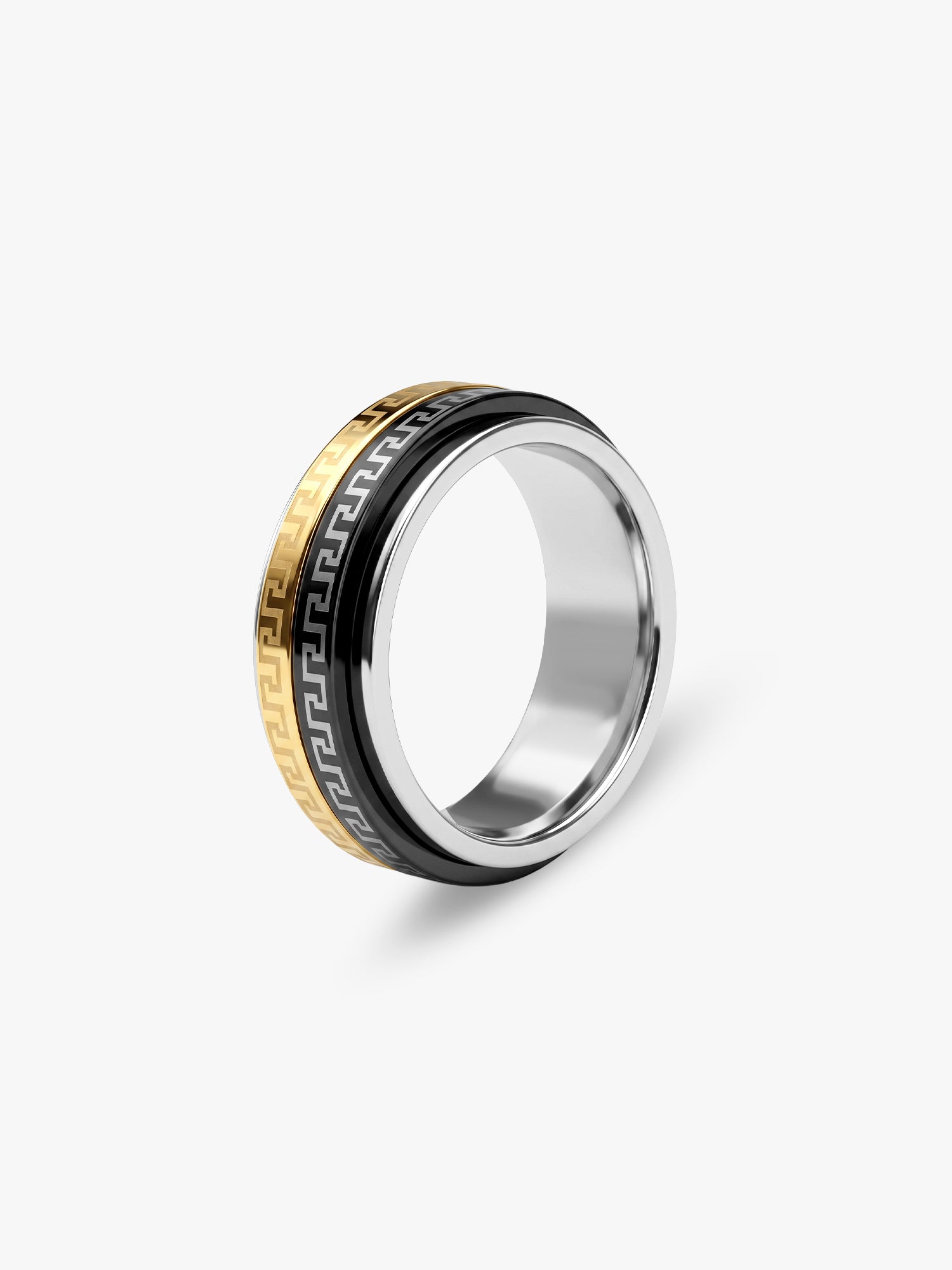 IXIA by GIVA Da Vinci Code Triple Tone Ring For Men (Size 20)