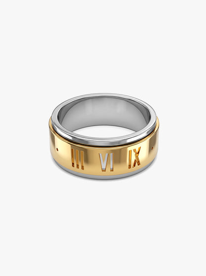 IXIA by GIVA Old Soul Dual Tone Ring For Men (Size 20)