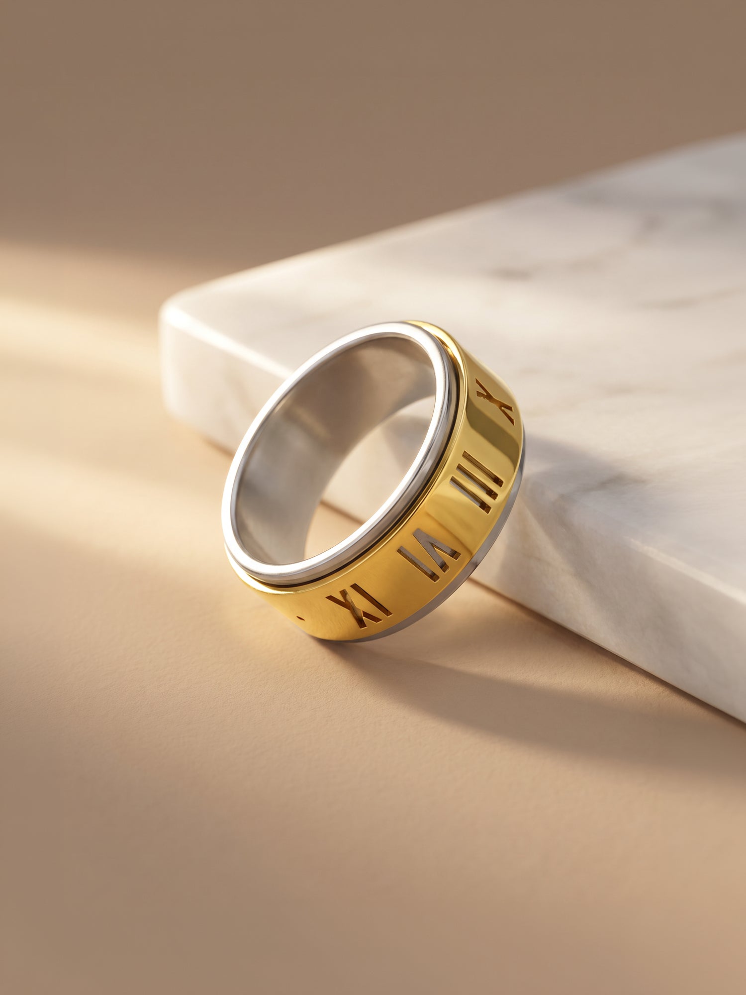 IXIA by GIVA Old Soul Dual Tone Ring For Men (Size 20)