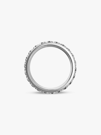 IXIA by GIVA On Loop Rhodium Plated Ring For Men (Size 20)