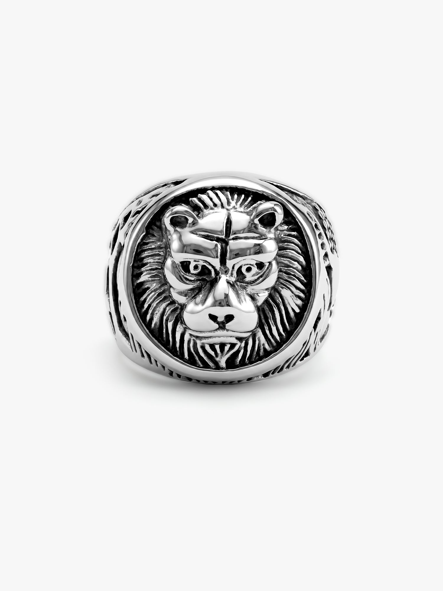IXIA by GIVA Killer Instinct Matte Rhodium Ring For Men (Size 20)