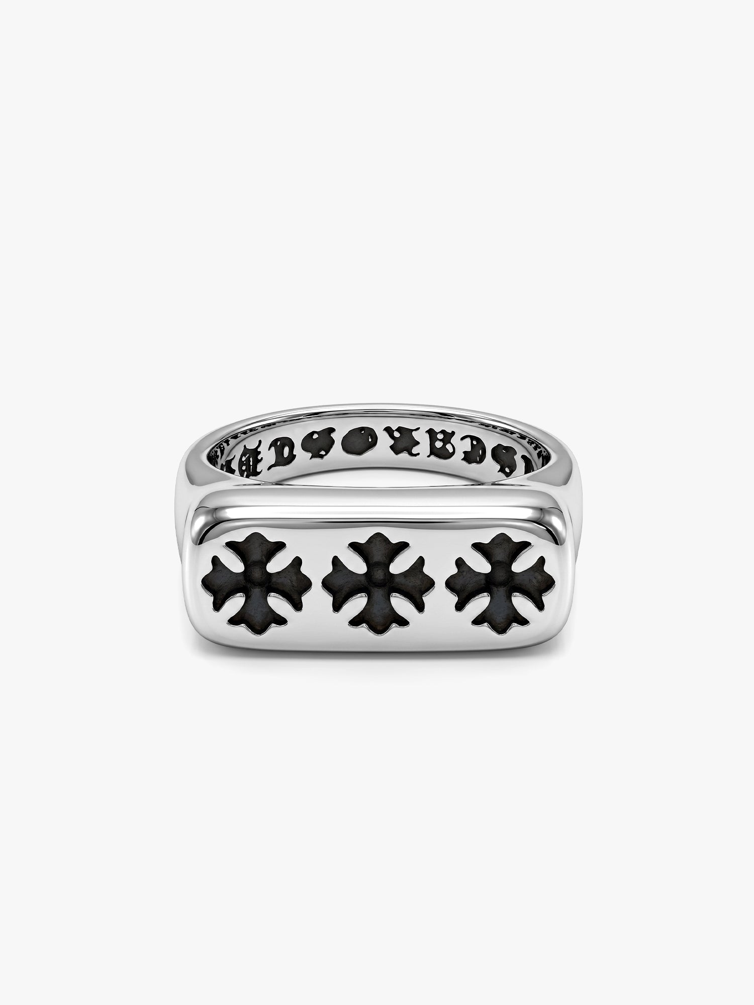IXIA by Giva Sinners Club Rhodium Plated Ring for Men (Size 20)