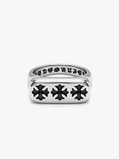 IXIA by Giva Sinners Club Rhodium Plated Ring for Men (Size 20)