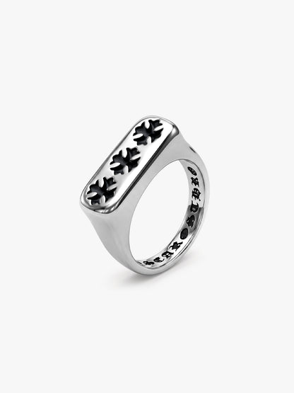 IXIA by Giva Sinners Club Rhodium Plated Ring for Men (Size 20)