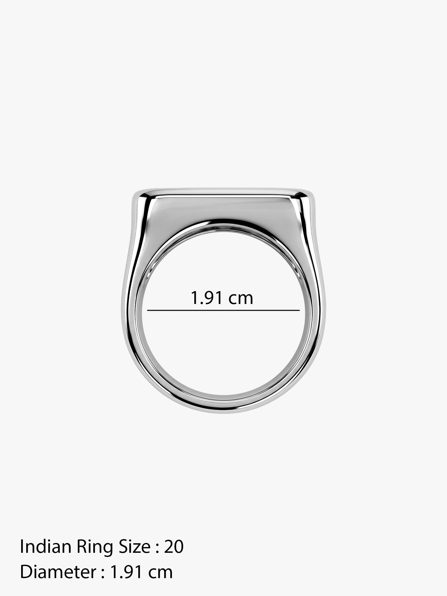 IXIA by Giva Sinners Club Rhodium Plated Ring for Men (Size 20)