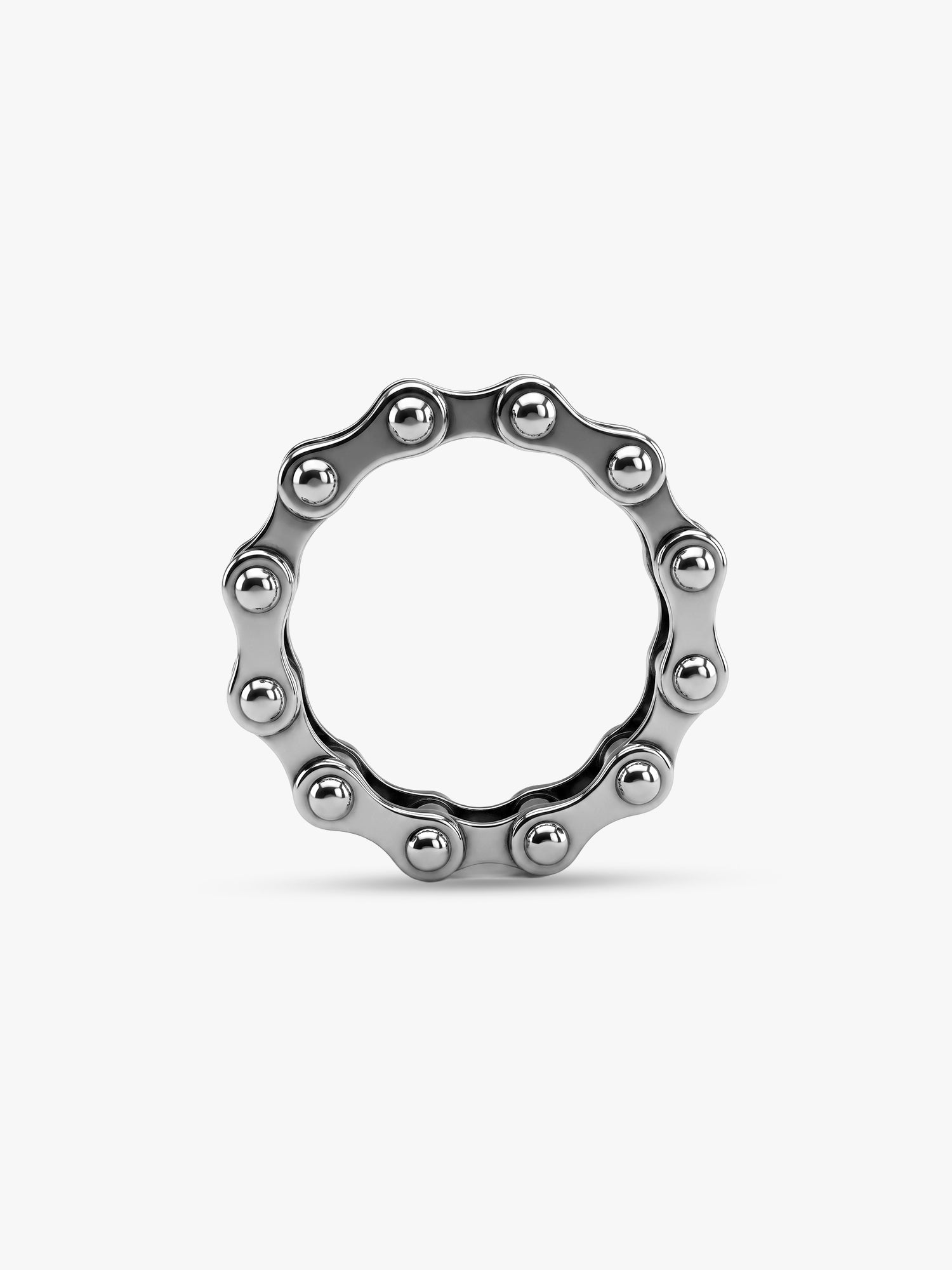 IXIA by GIVA Locked Up Matte Rhodium Ring For Men (Size 19)