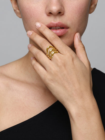 Everyday Mood Gold Plated Ring (Size 14)